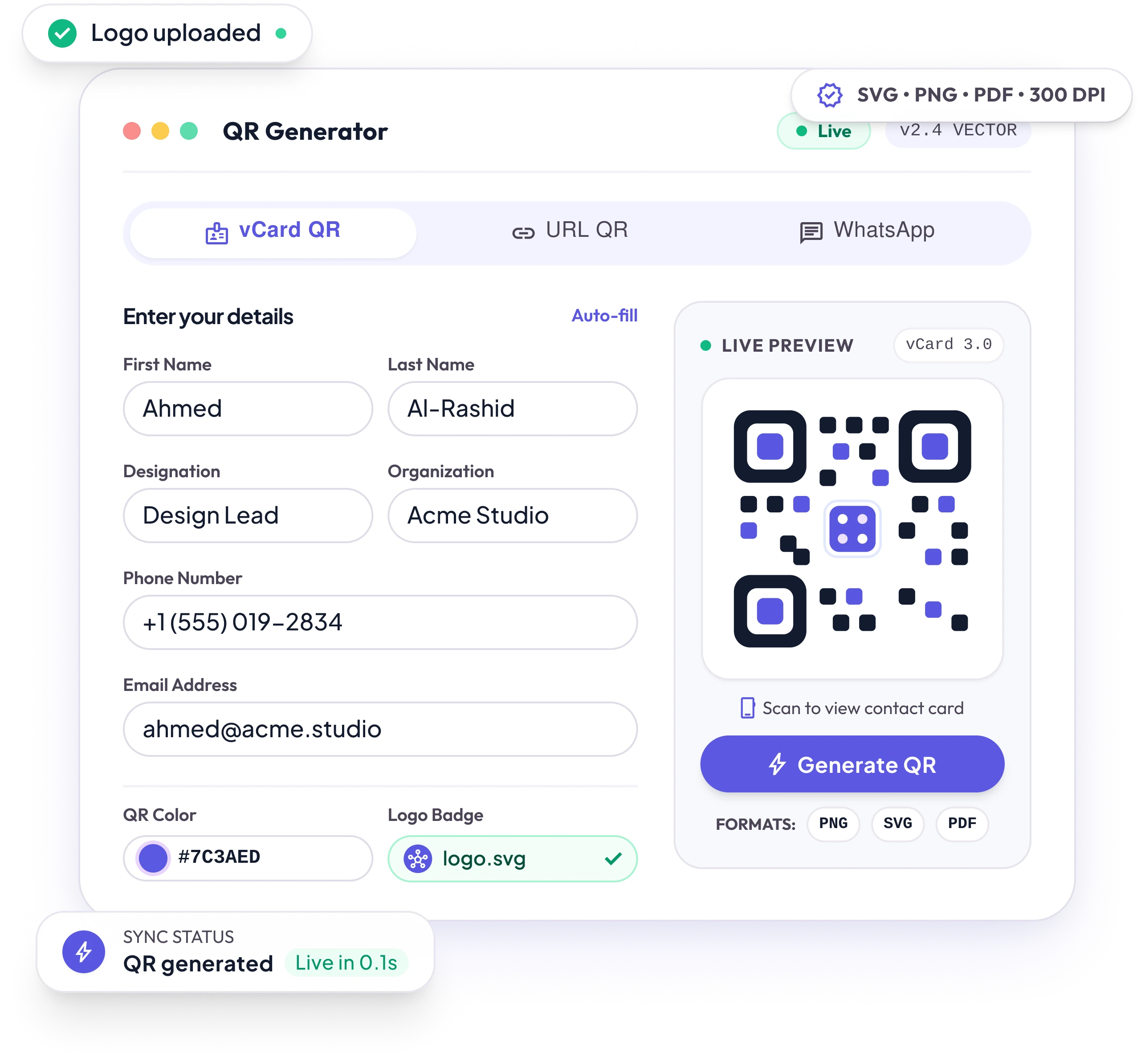 DesignPlix QR code download preview
